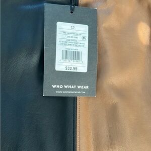 Who what wear faux leather skirt?